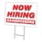 Signmission Now Hiring Hairdressers Yard Sign & Stake outdoor plastic coroplast window, C-1216-DS-HAIRDRESSERS C-1216-DS-HAIRDRESSERS - alternate 1